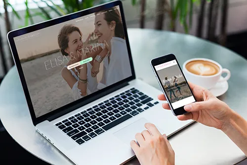 Invitacion de boda online modelo Oneheart